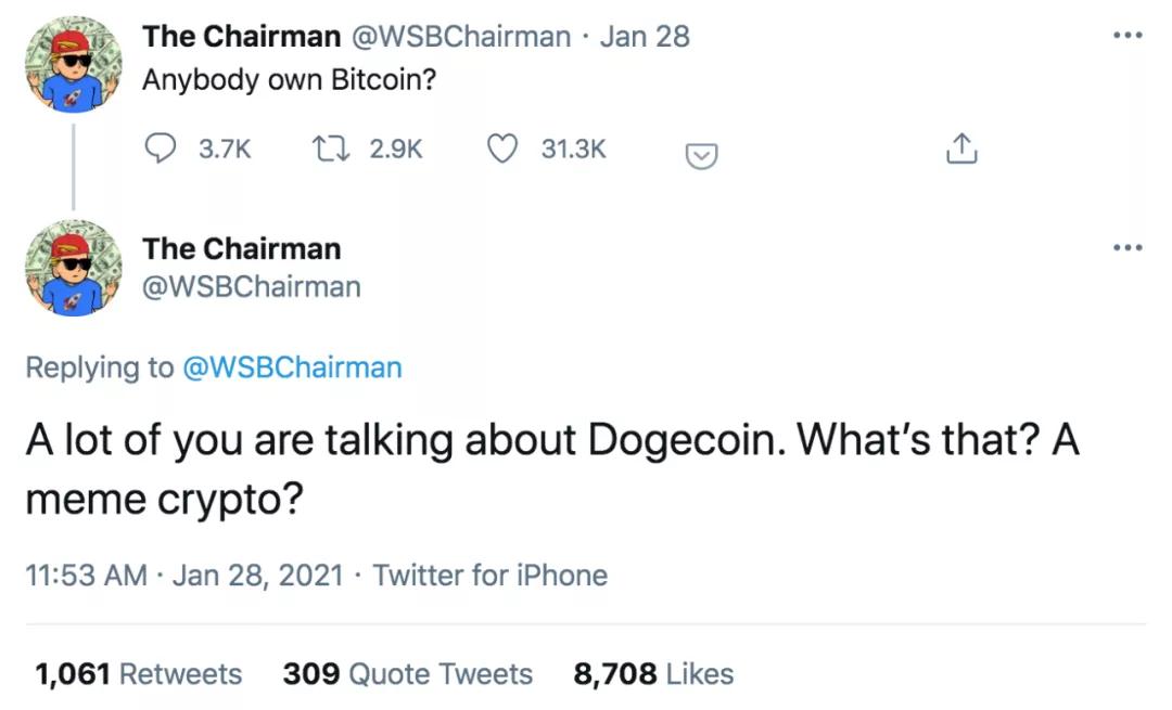 Dogecoin狗狗币：因暴涨成上周成名最快加密货币